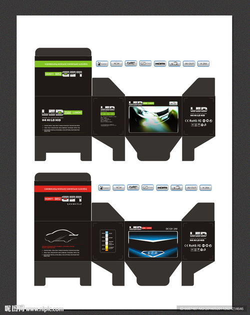 車產(chǎn)品包裝 展開圖